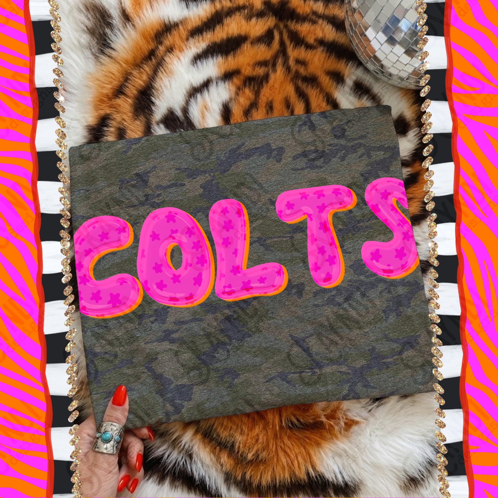 Bubble Stars Mascots Colts mockup