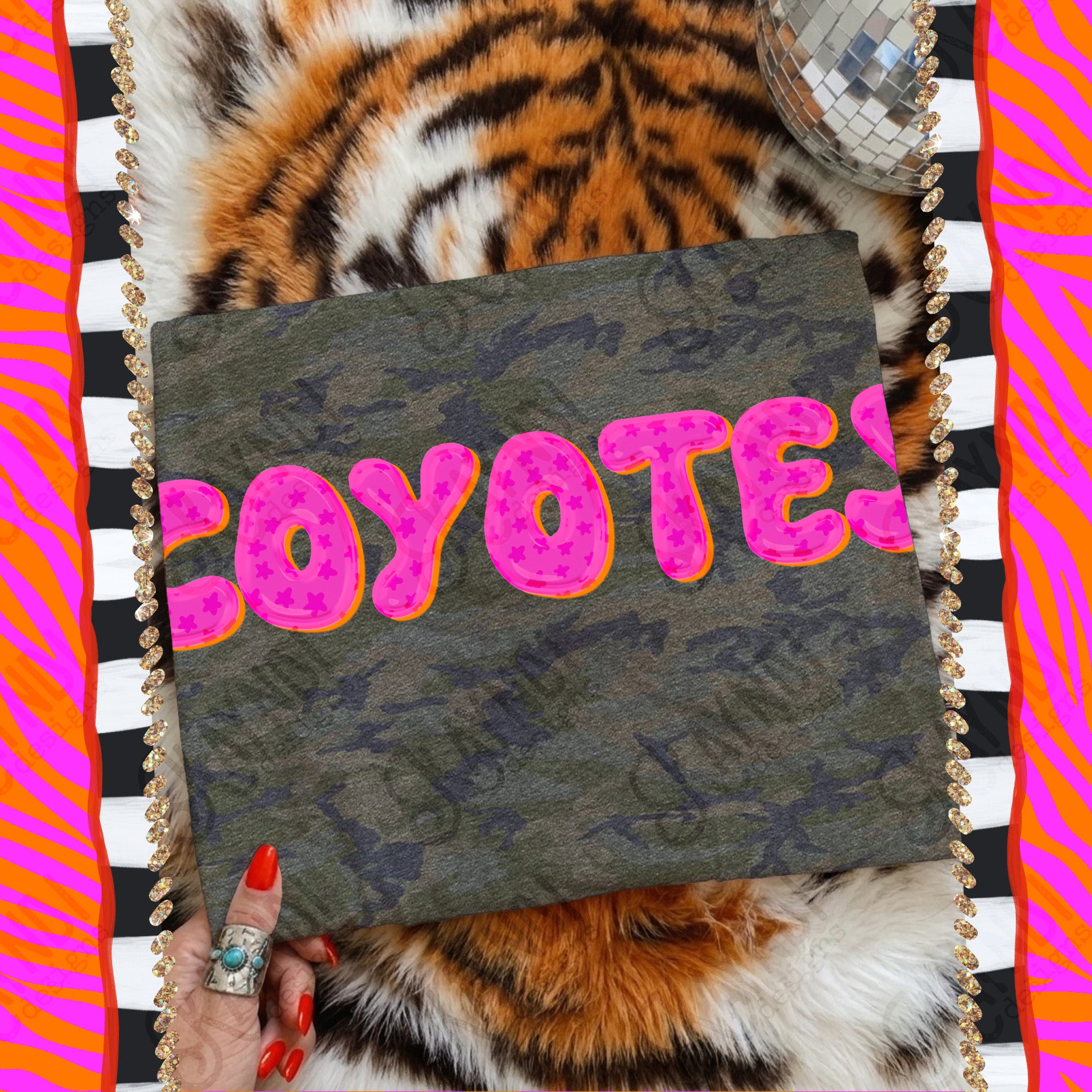 Bubble Stars Mascots Coyotes mockup