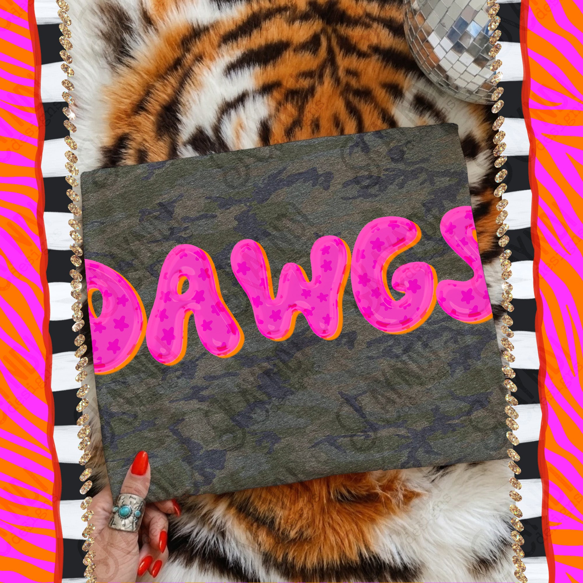 Bubble Stars Mascots Dawgs mockup