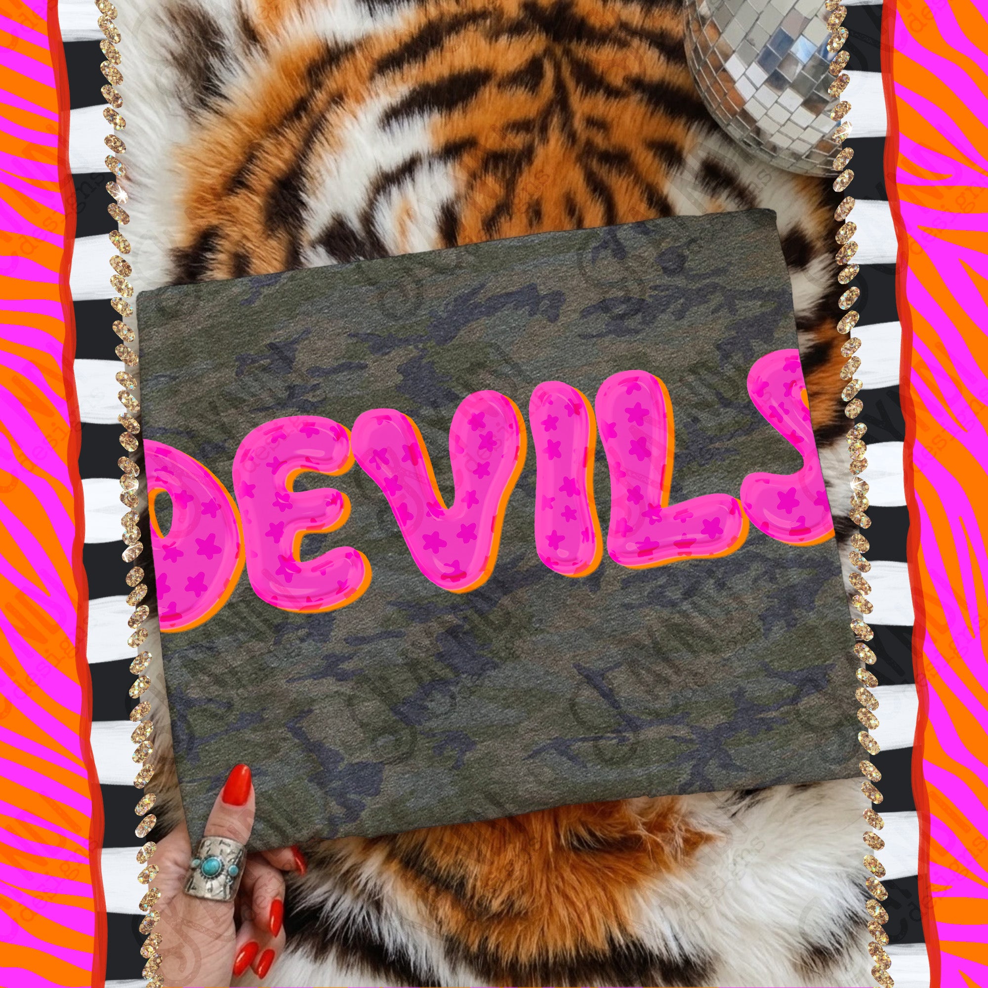 Bubble Stars Mascots Devils mockup