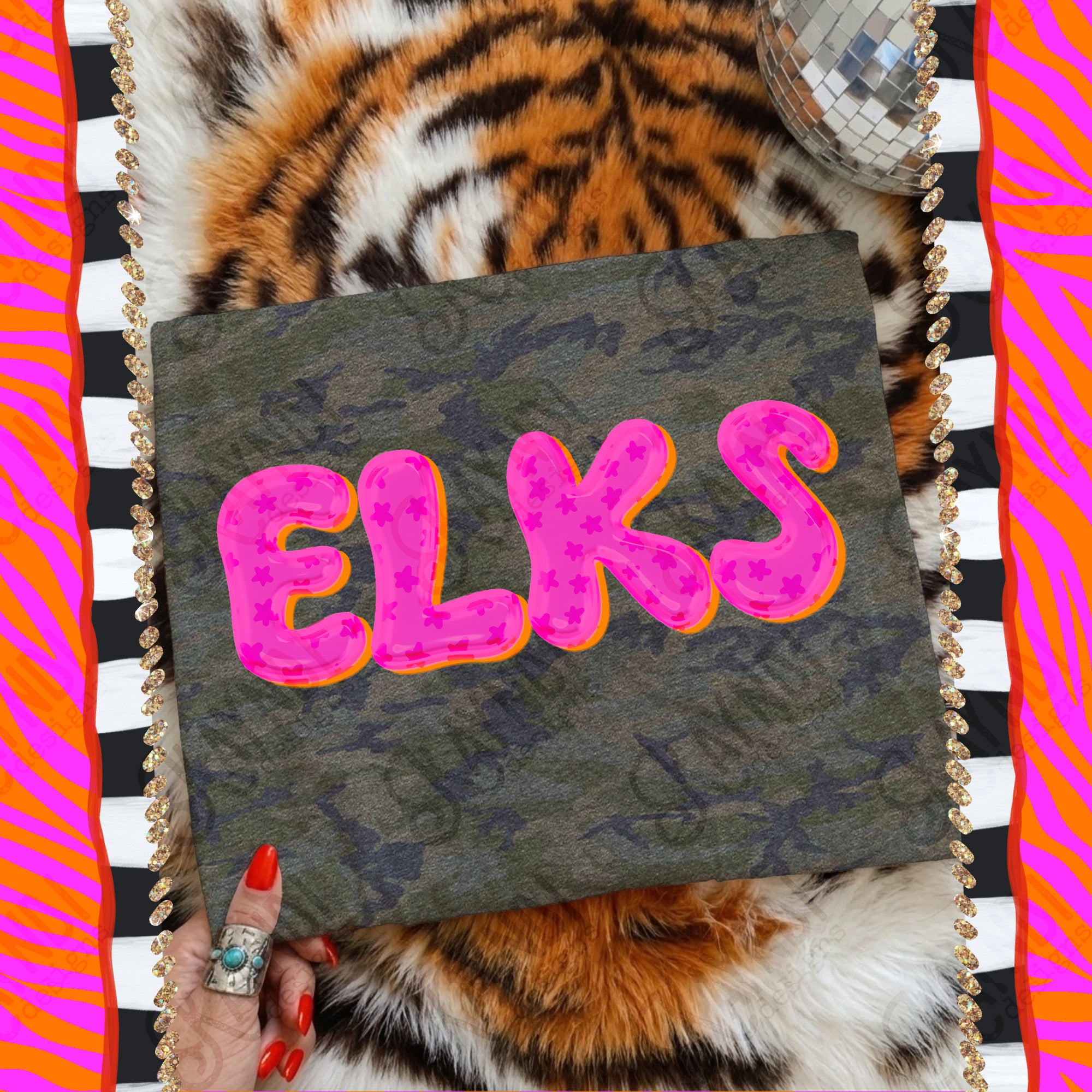 Bubble Stars Mascots Elks mockup