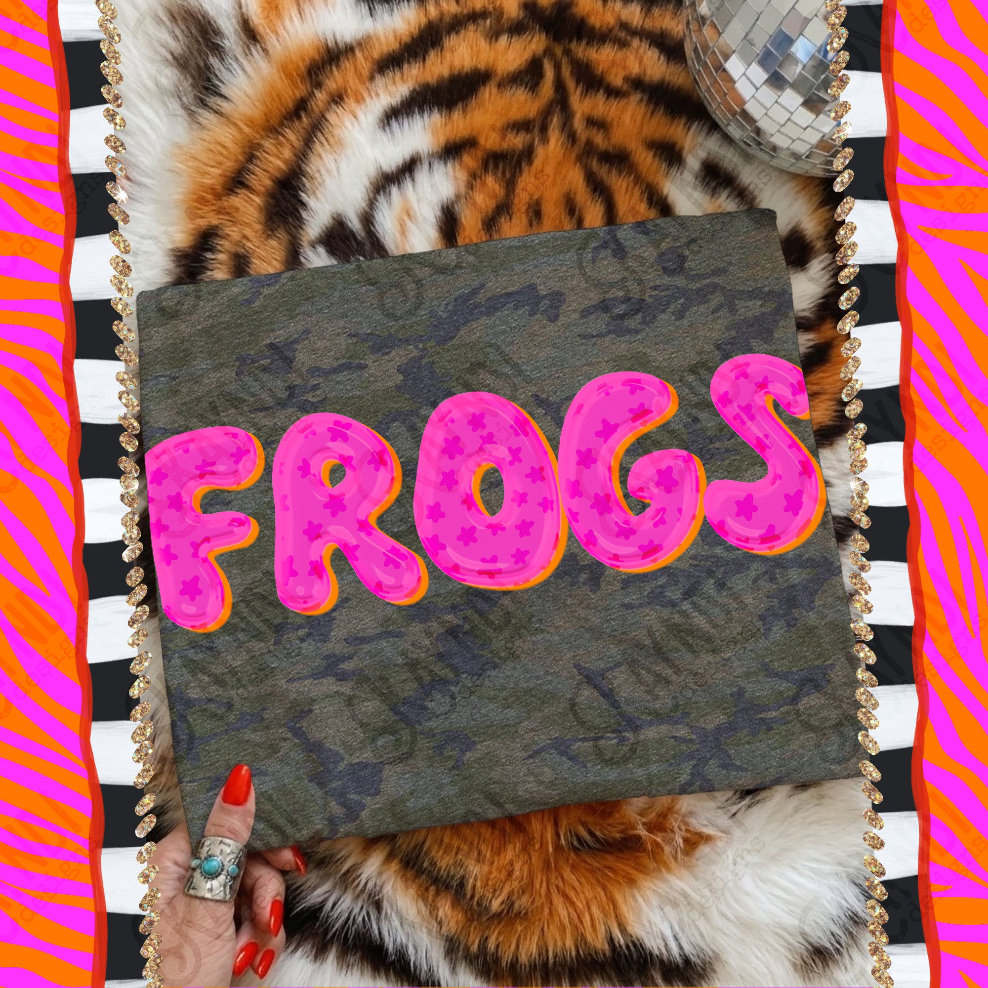 Bubble Stars Mascots Frogs mockup