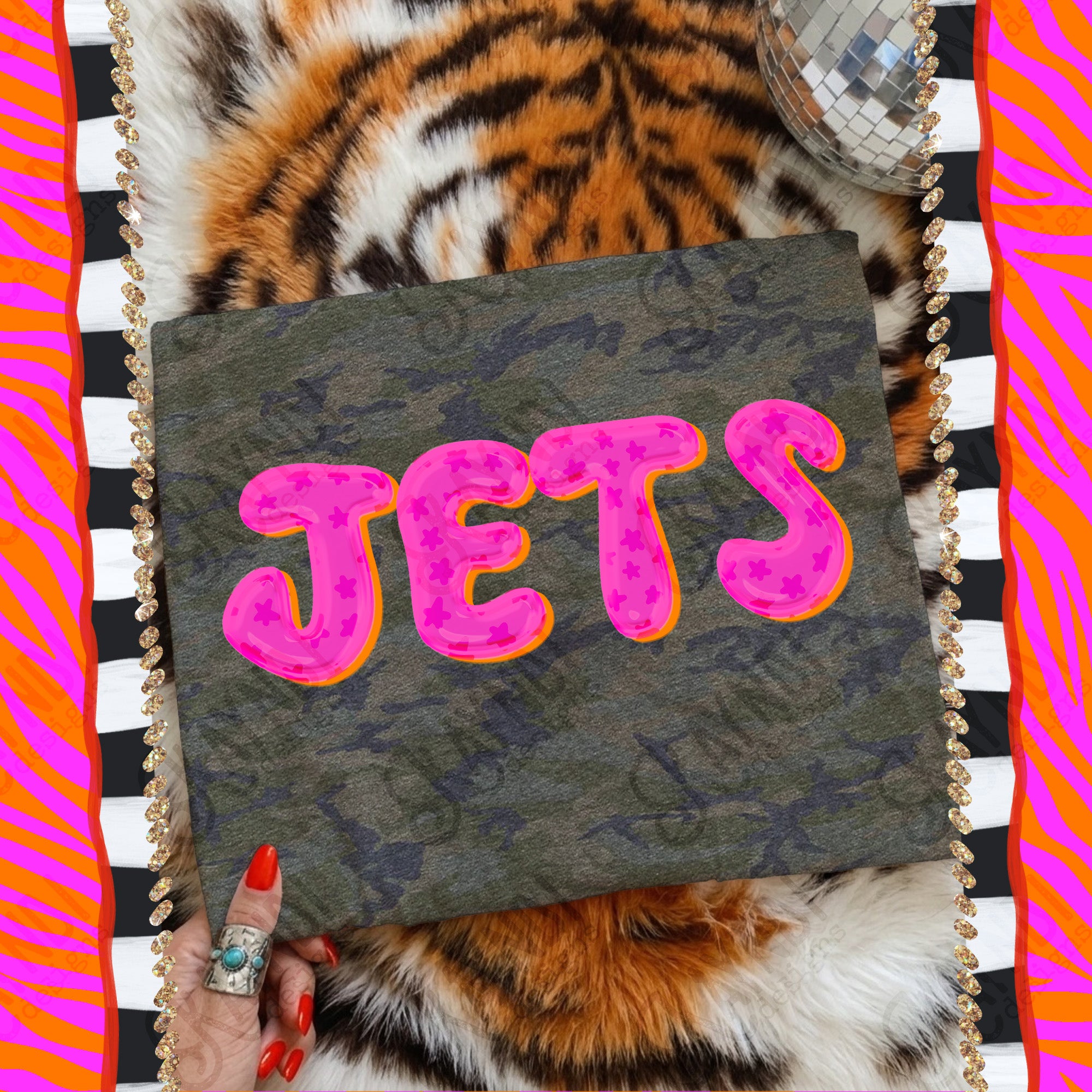 Bubble Stars Mascots Jets mockup
