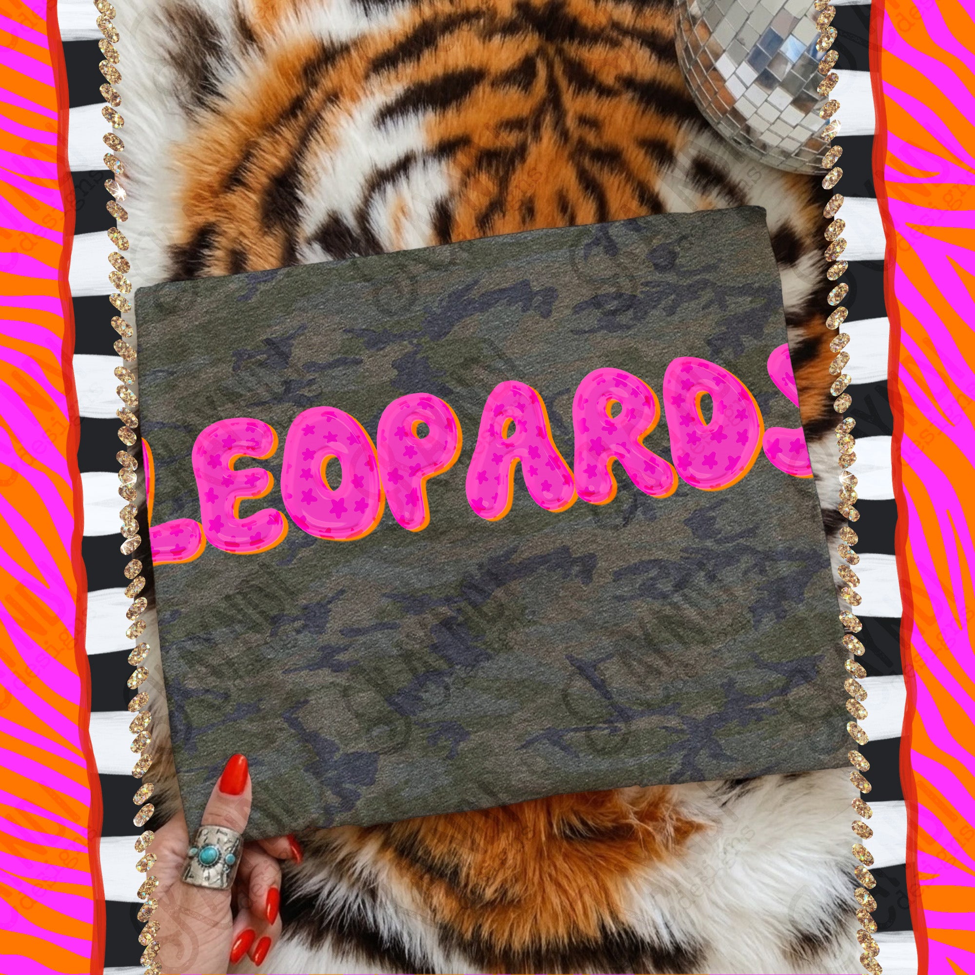 Bubble Stars Mascots Leopards mockup