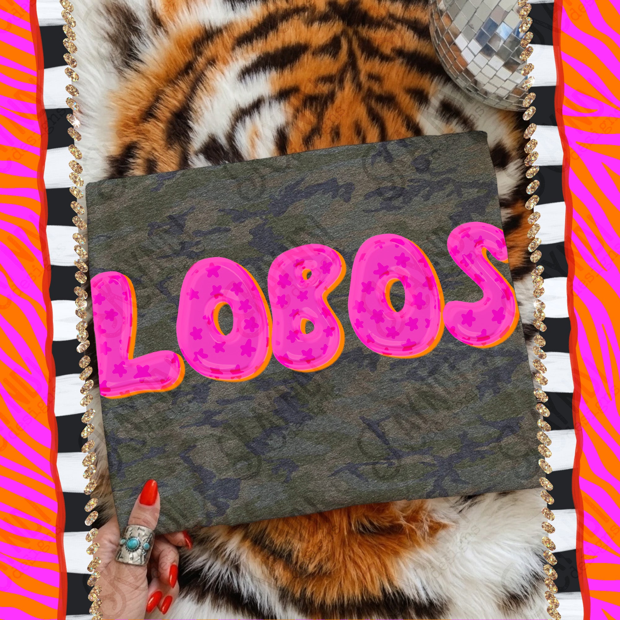 Bubble Stars Mascots Lobos mockup