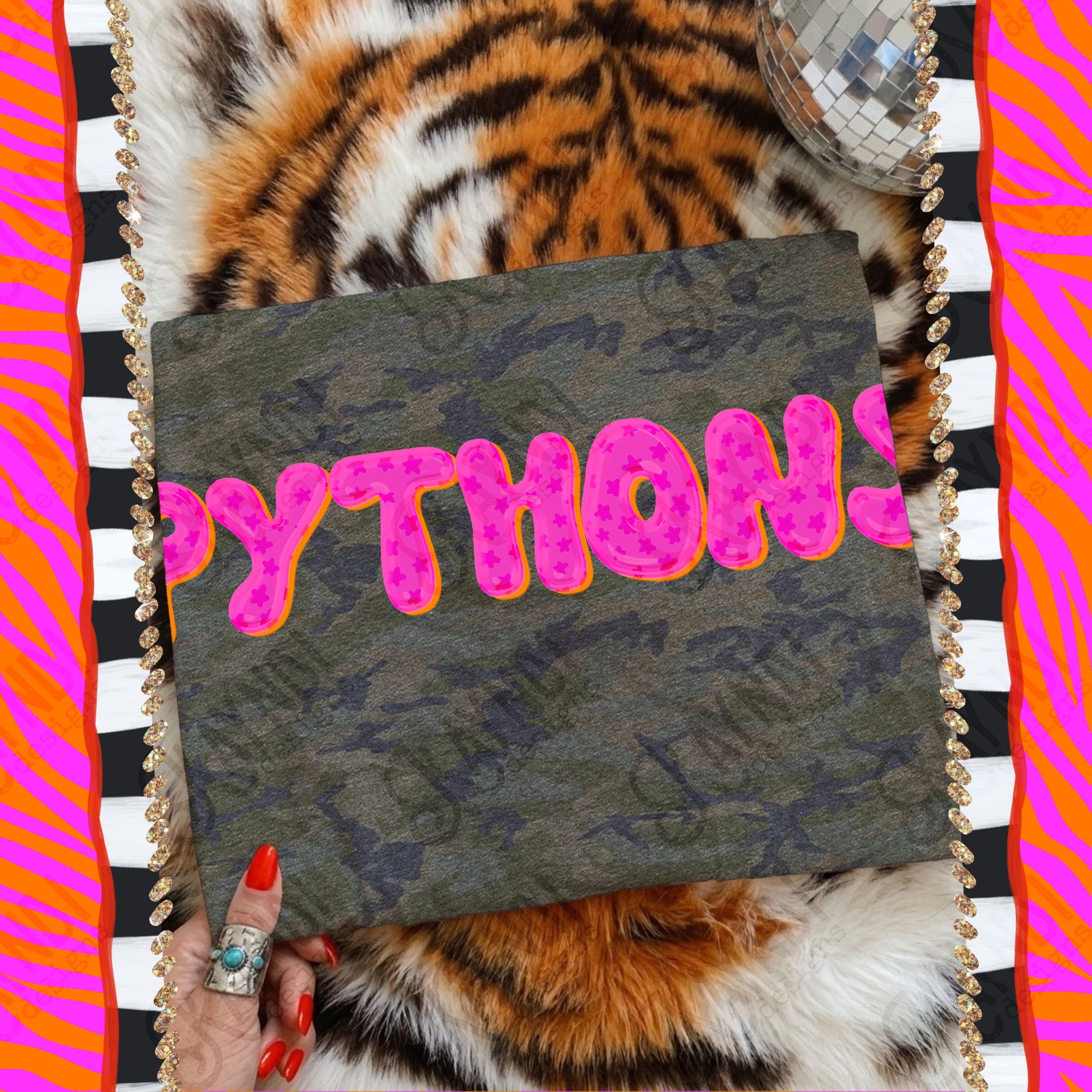 Bubble Stars Mascots Pythons mockup