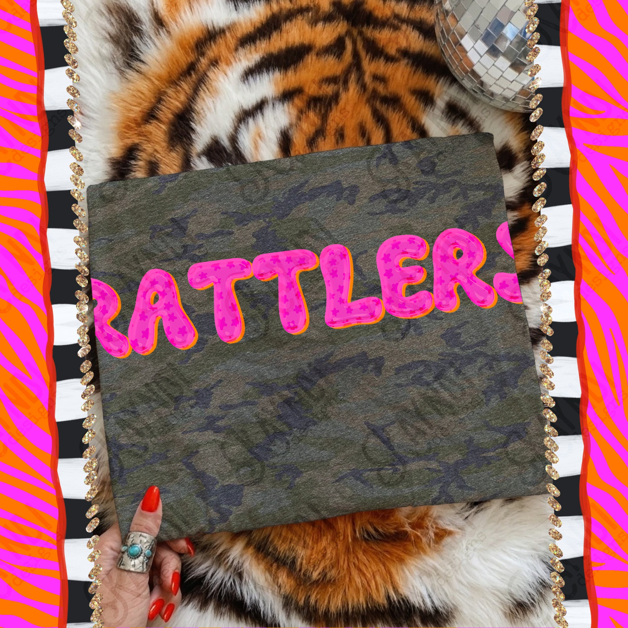 Bubble Stars Mascots Rattlers mockup