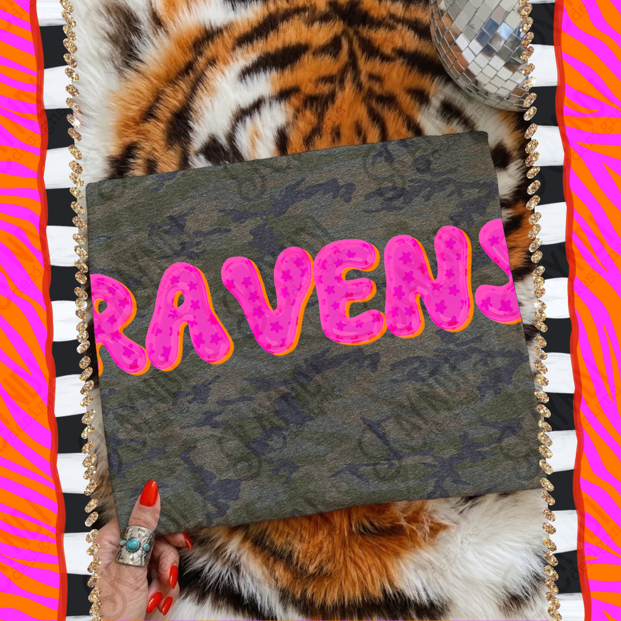 Bubble Stars Mascots Ravens mockup