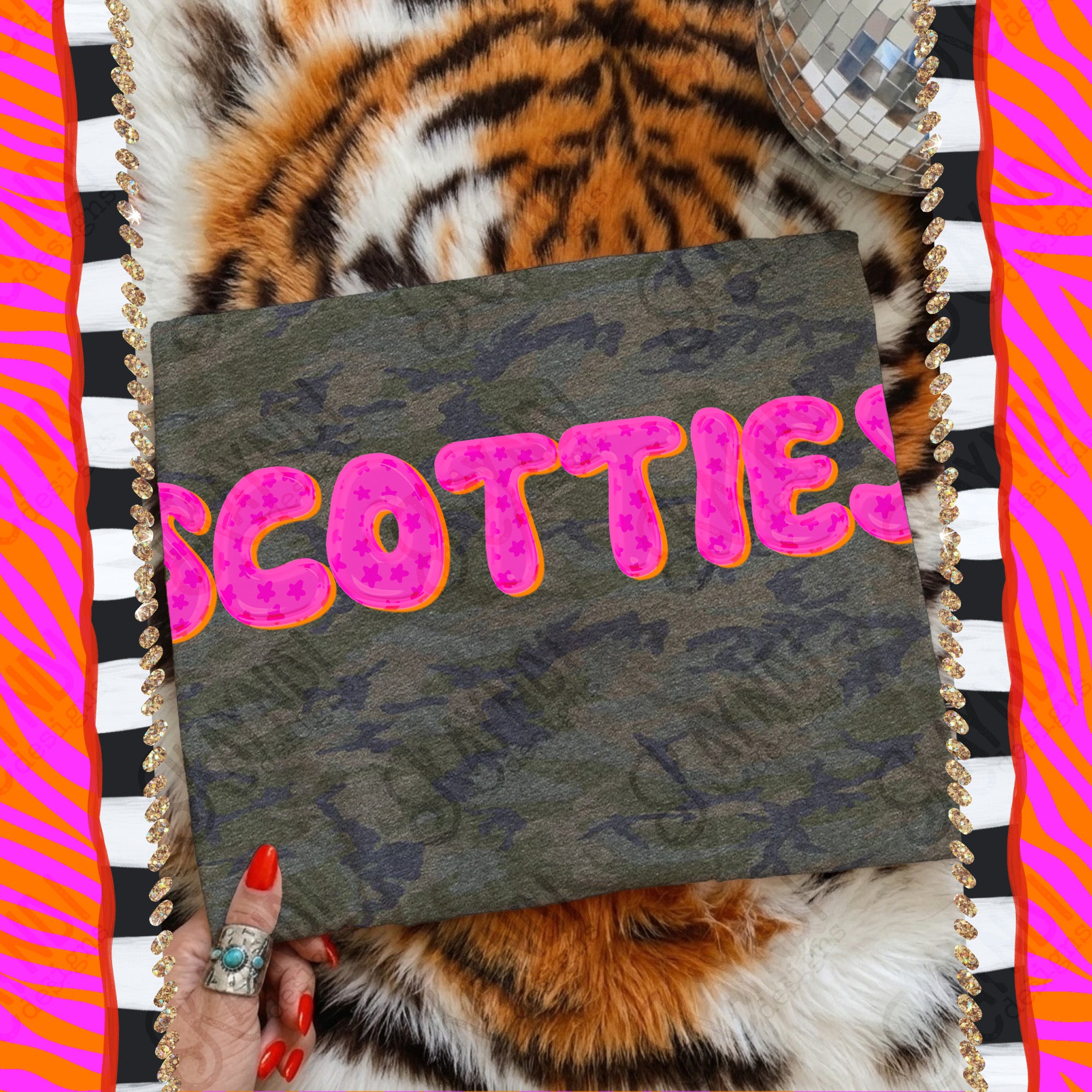 Bubble Stars Mascots Scotties mockup