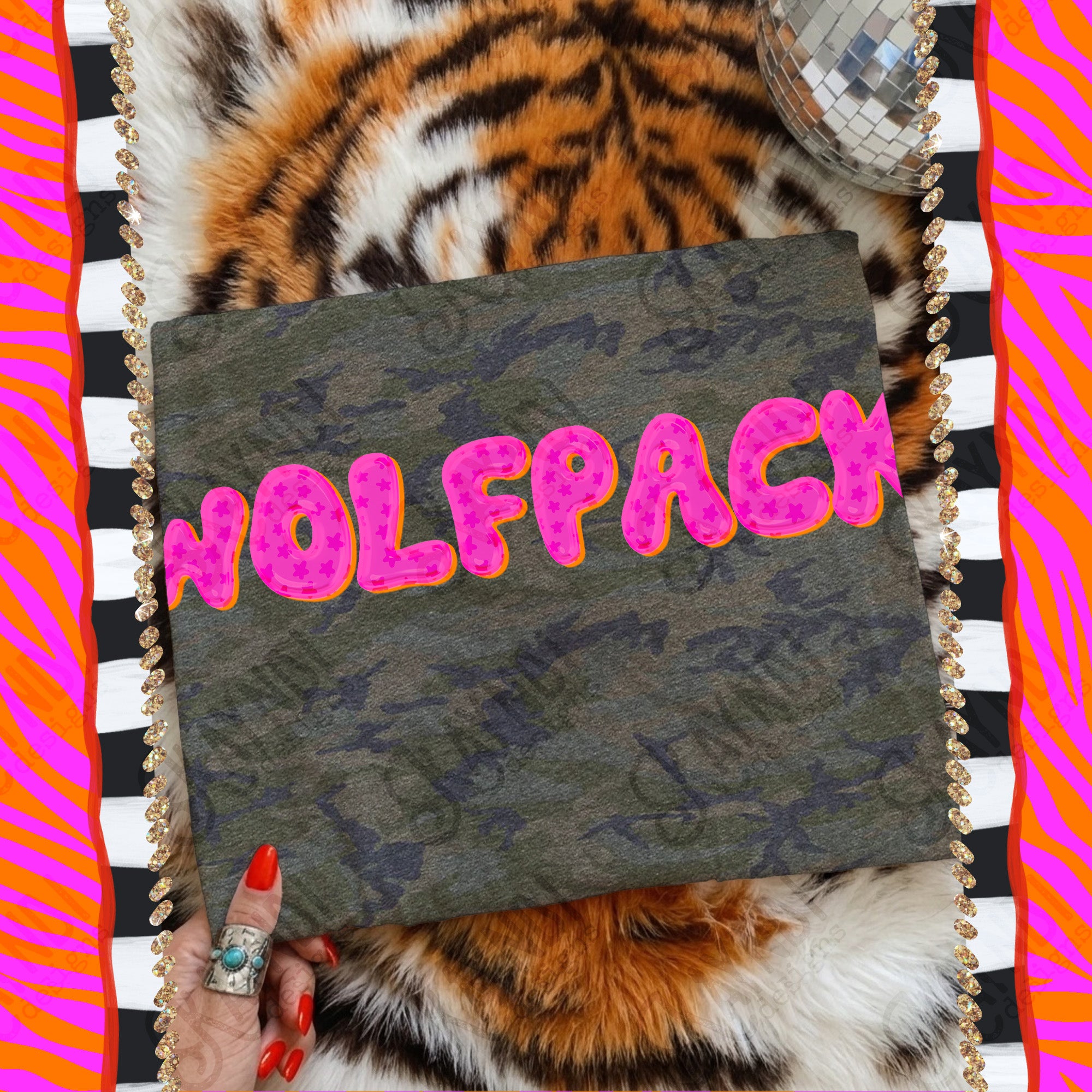 Bubble Stars Mascots Wolfpack mockup