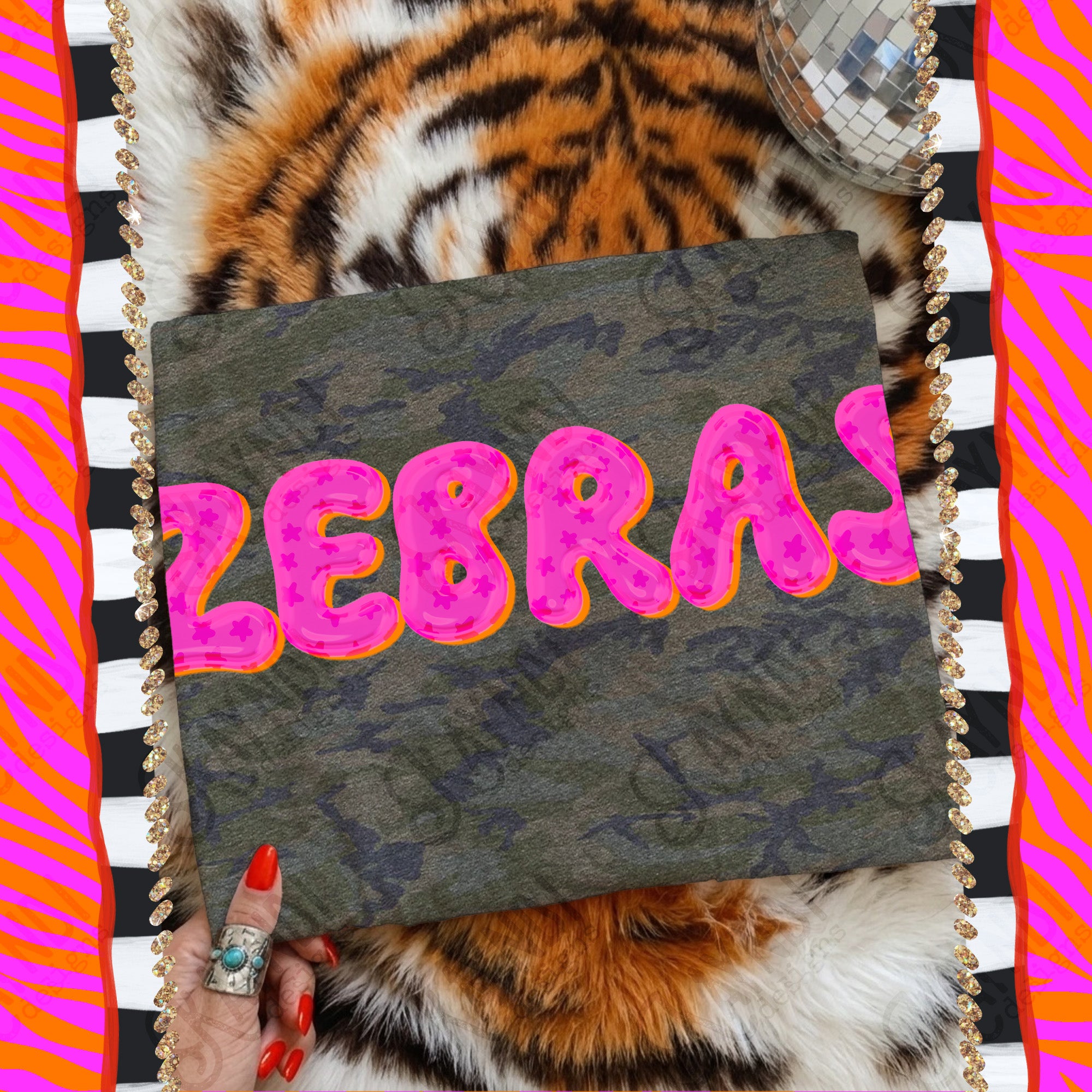Bubble Stars Mascots Zebras mockup