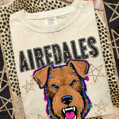 Grunge Varsity Airedales mockup