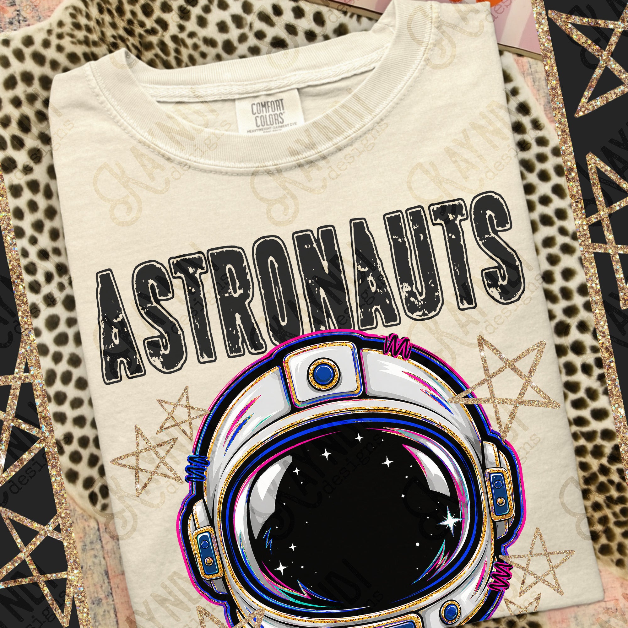 Grunge Varsity Astronauts mockup