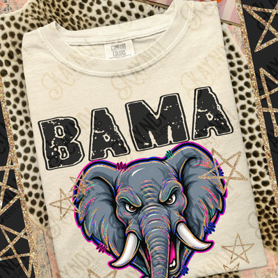 Grunge Varsity Bama mockup