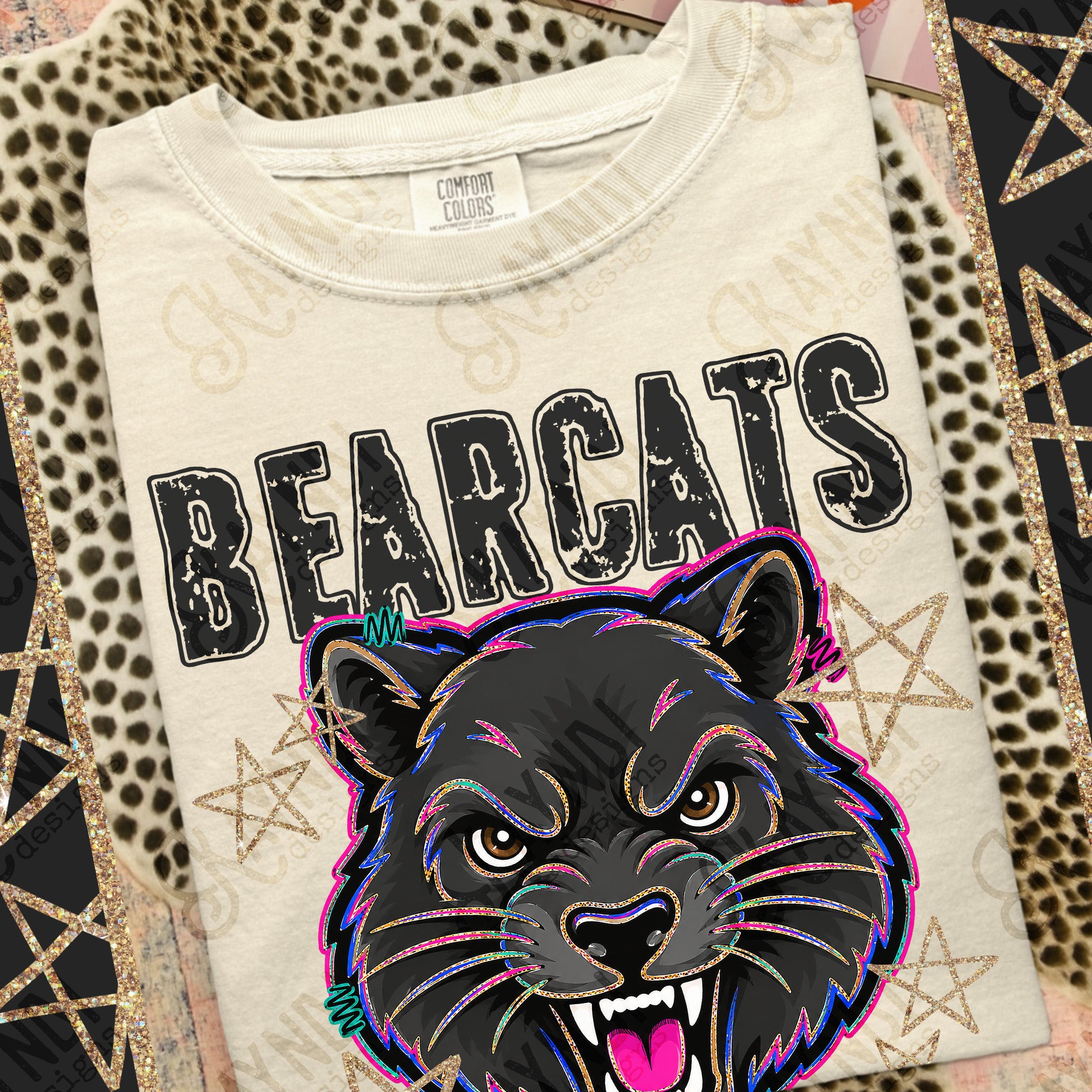 Grunge Varsity Bearcats mockup