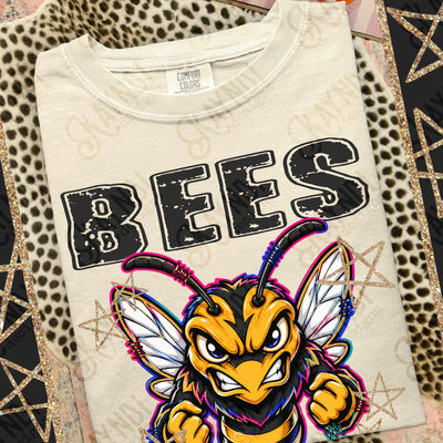 Grunge Varsity Bees 2 mockup