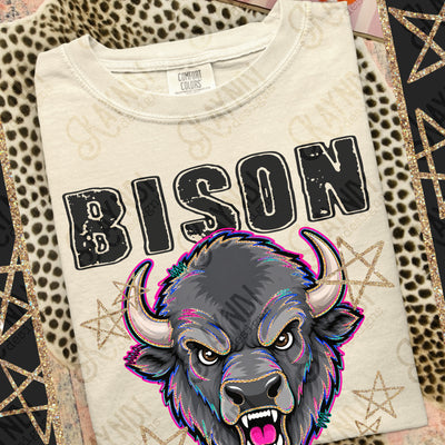 Grunge Varsity Bison mockup