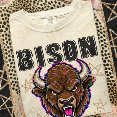 Grunge Varsity Bison 2 mockup