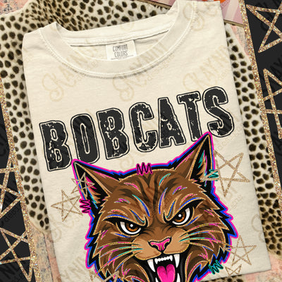Grunge Varsity Bobcats mockup
