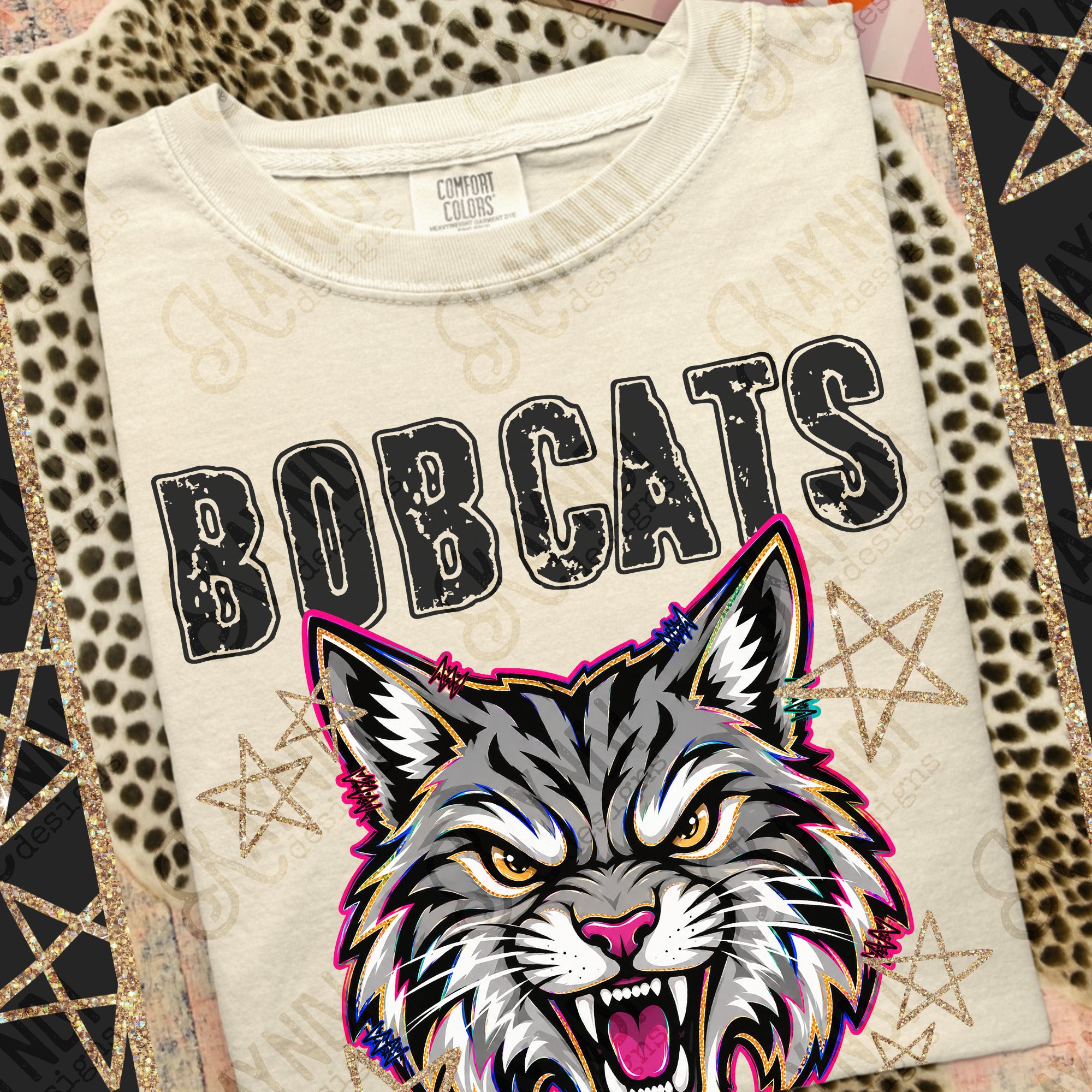 Grunge Varsity Bobcats 2 mockup
