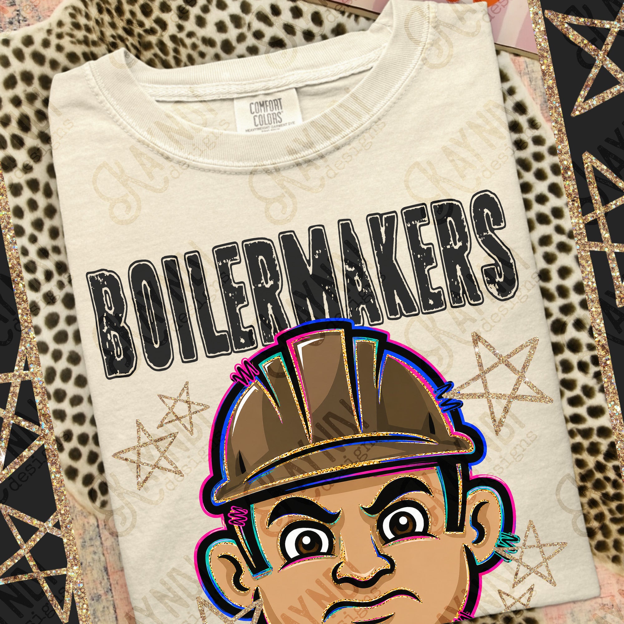 Grunge Varsity Boilermakers mockup