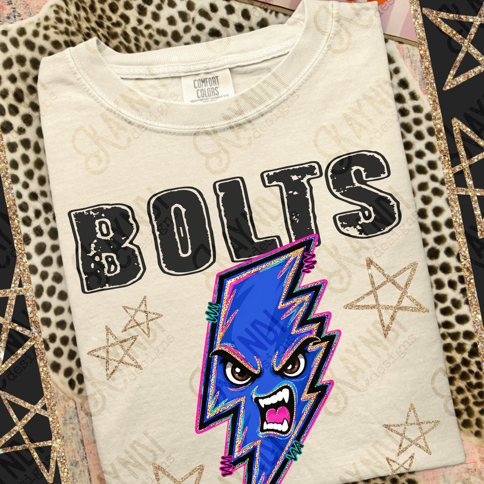 Grunge Varsity Bolts 4 mockup