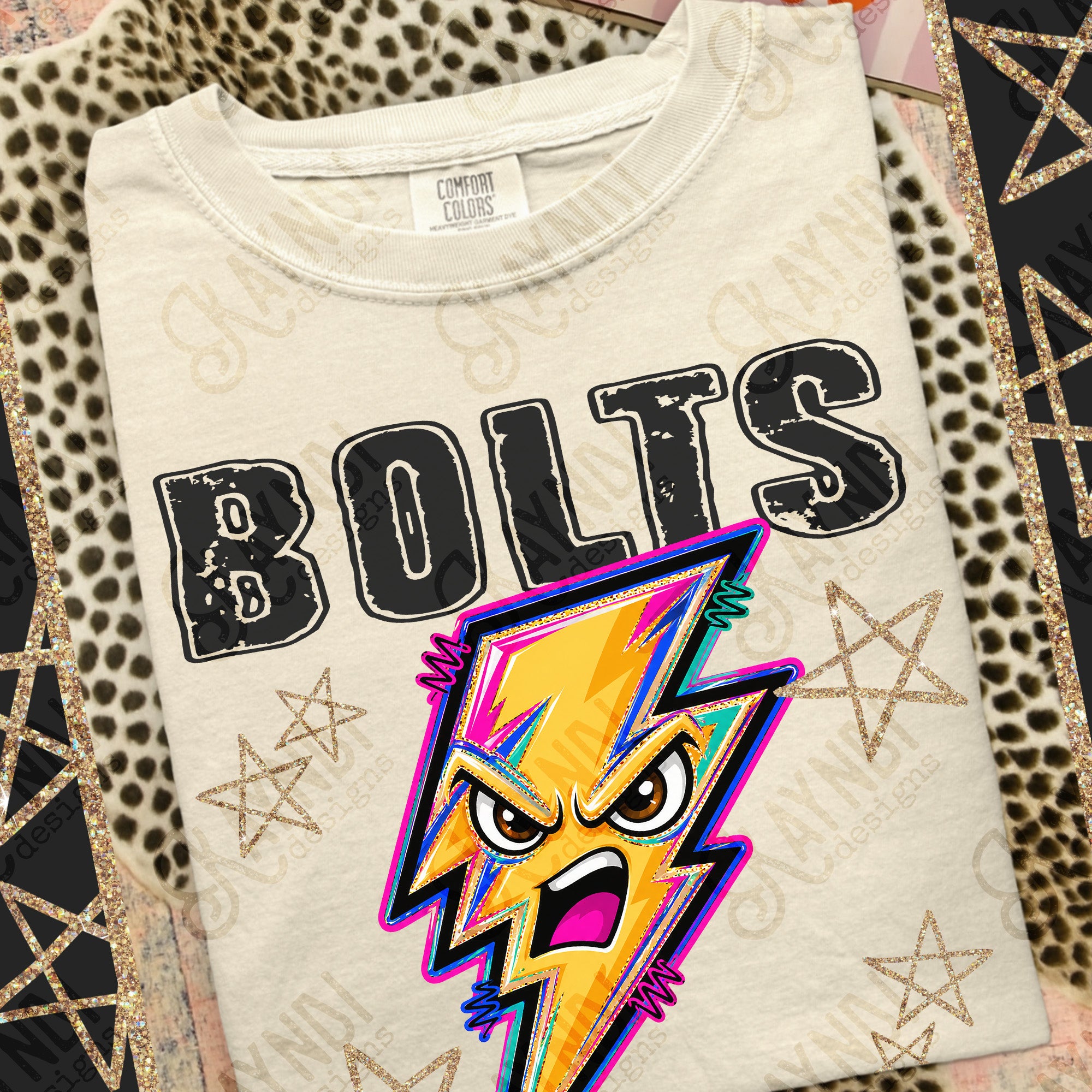 Grunge Varsity Bolts 5 mockup