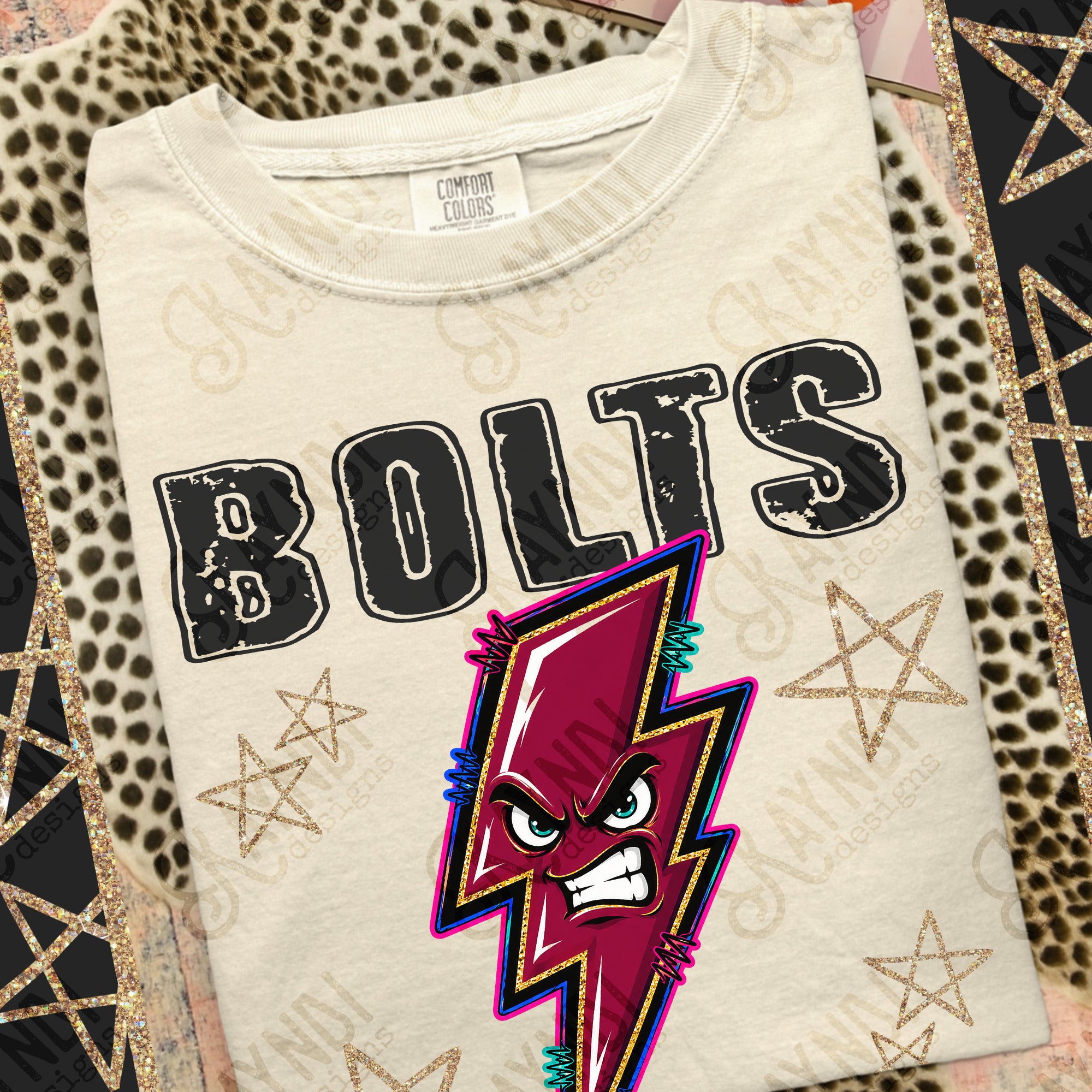 Grunge Varsity Bolts 6 mockup