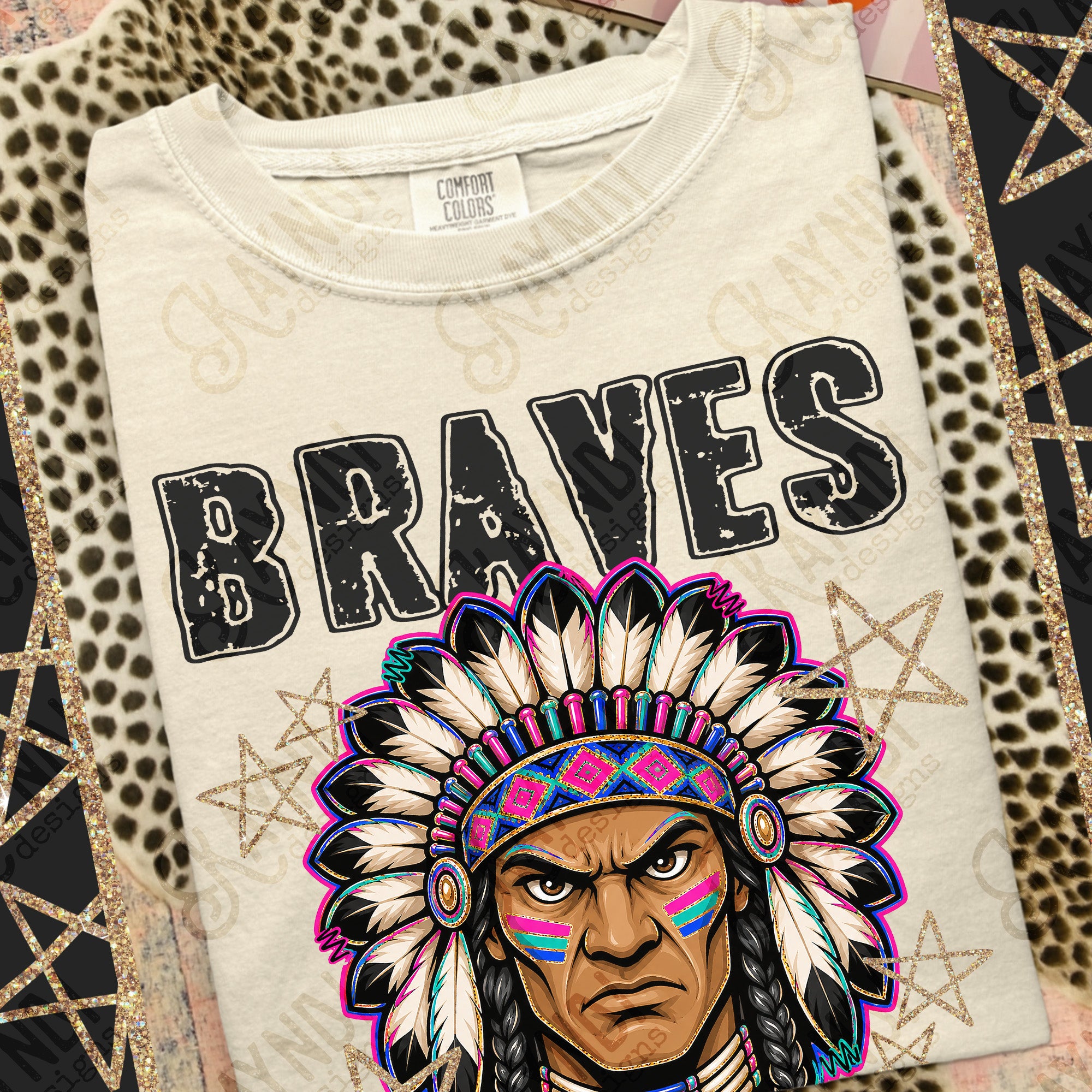 Grunge Varsity Braves 2 mockup