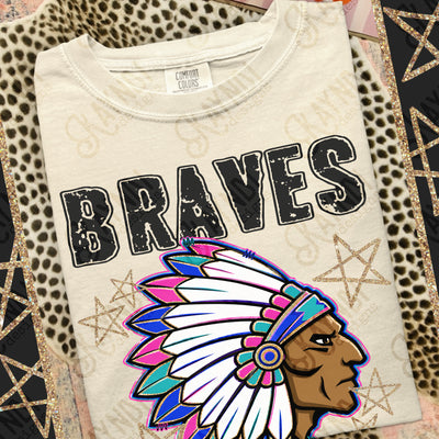 Grunge Varsity Braves 3 mockup