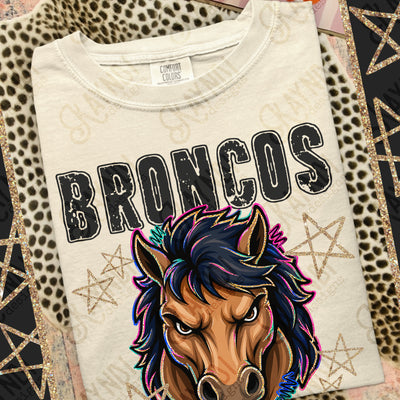 Grunge Varsity Broncos 3 mockup