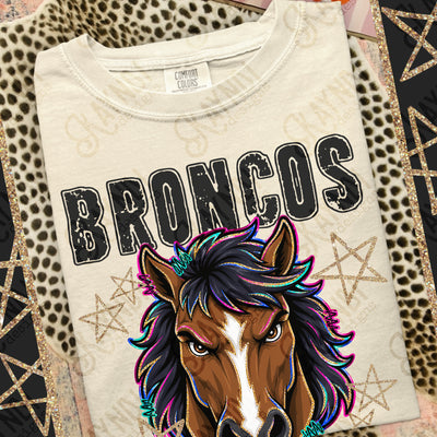 Grunge Varsity Broncos 4 mockup