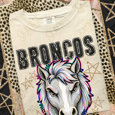 Grunge Varsity Broncos 5 mockup