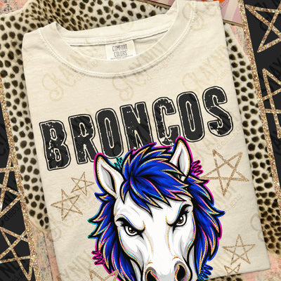 Grunge Varsity Broncos 7 mockup