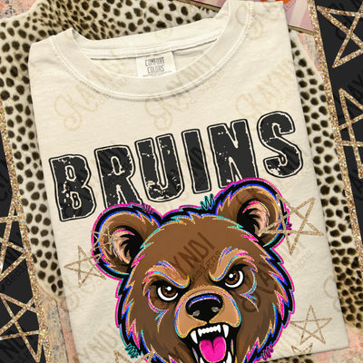 Grunge Varsity Bruins mockup