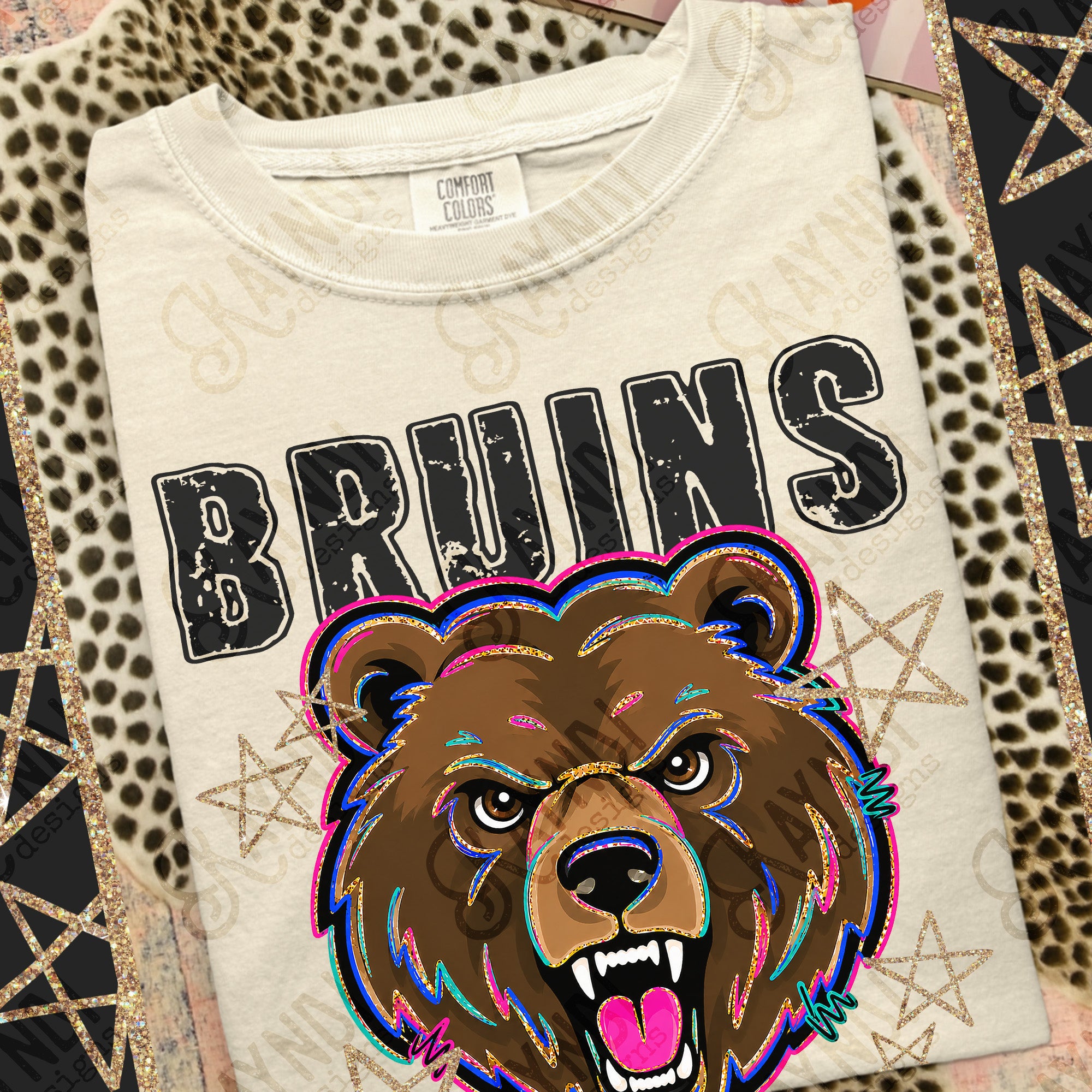 Grunge Varsity Bruins 2 mockup