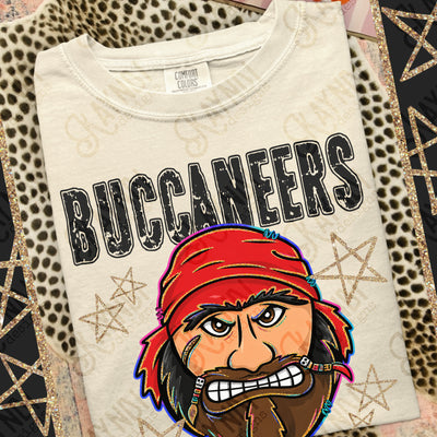 Grunge Varsity Buccaneers mockup