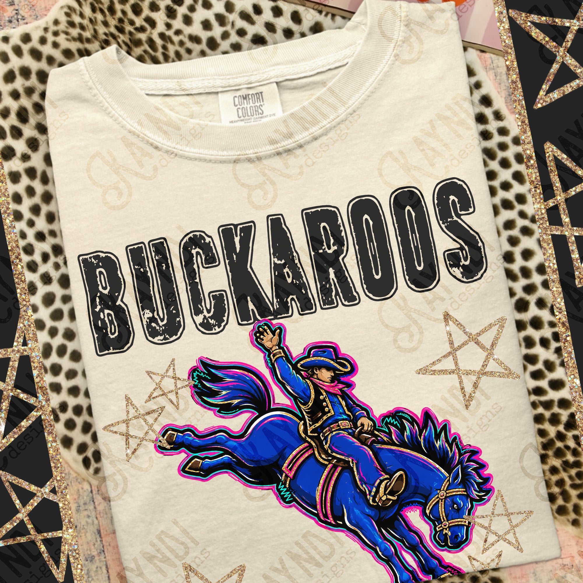 Grunge Varsity Buckaroos 3 mockup