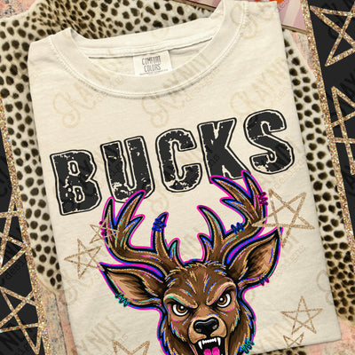 Grunge Varsity Bucks mockup