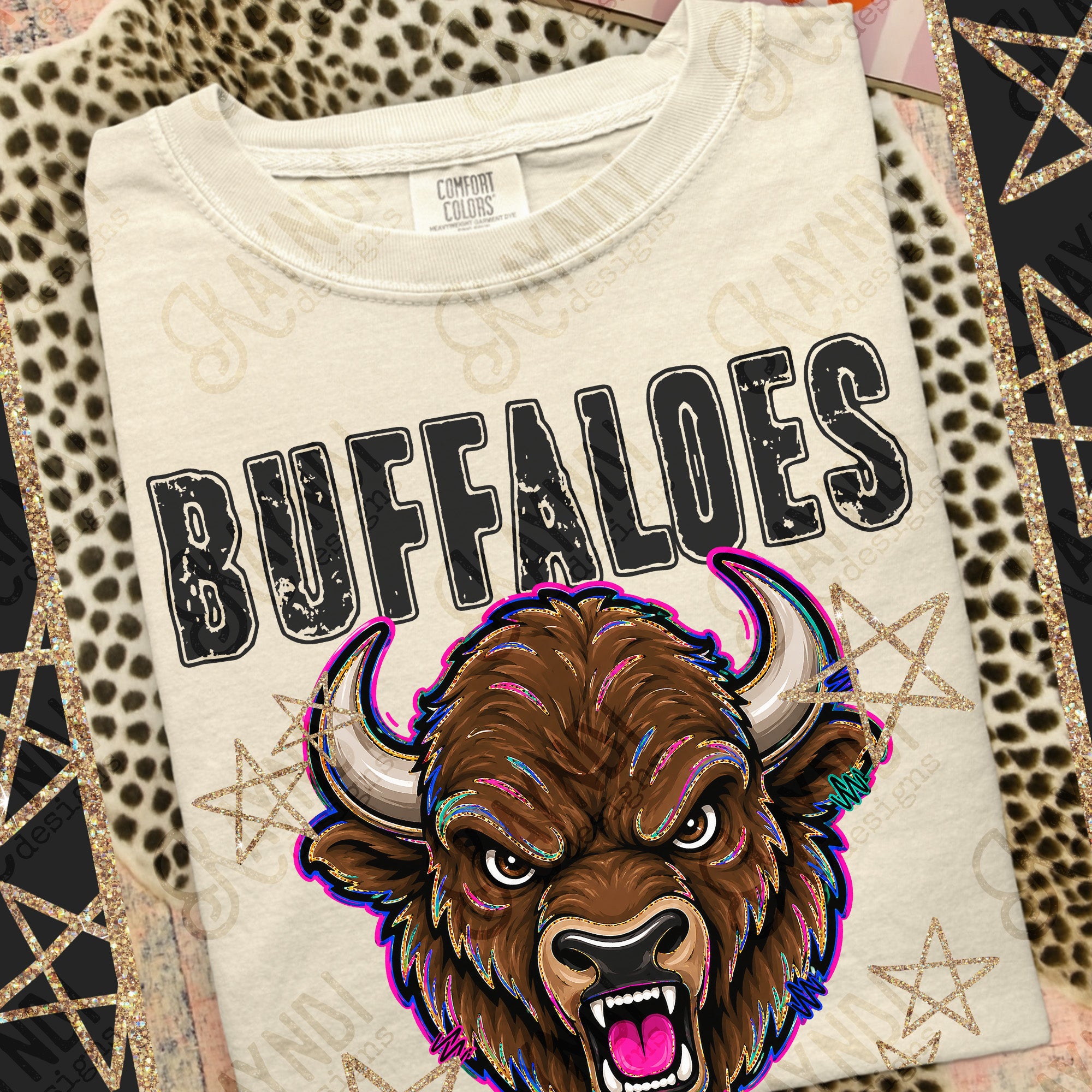 Grunge Varsity Buffaloes mockup