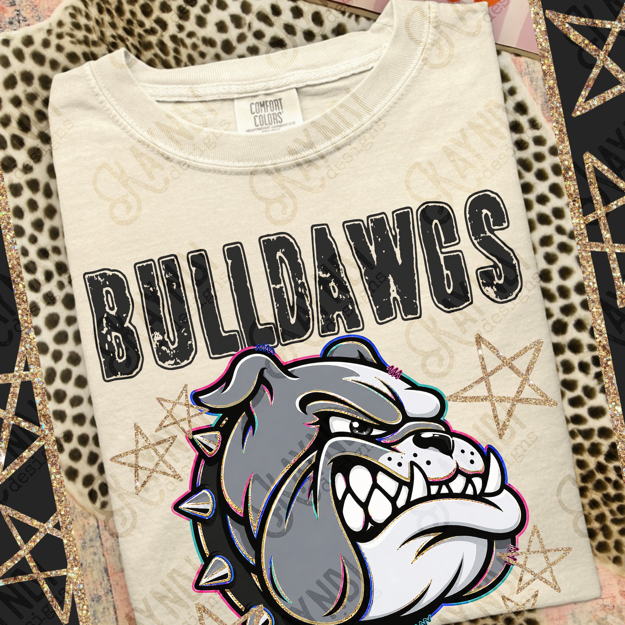Grunge Varsity Bulldawgs 3 mockup