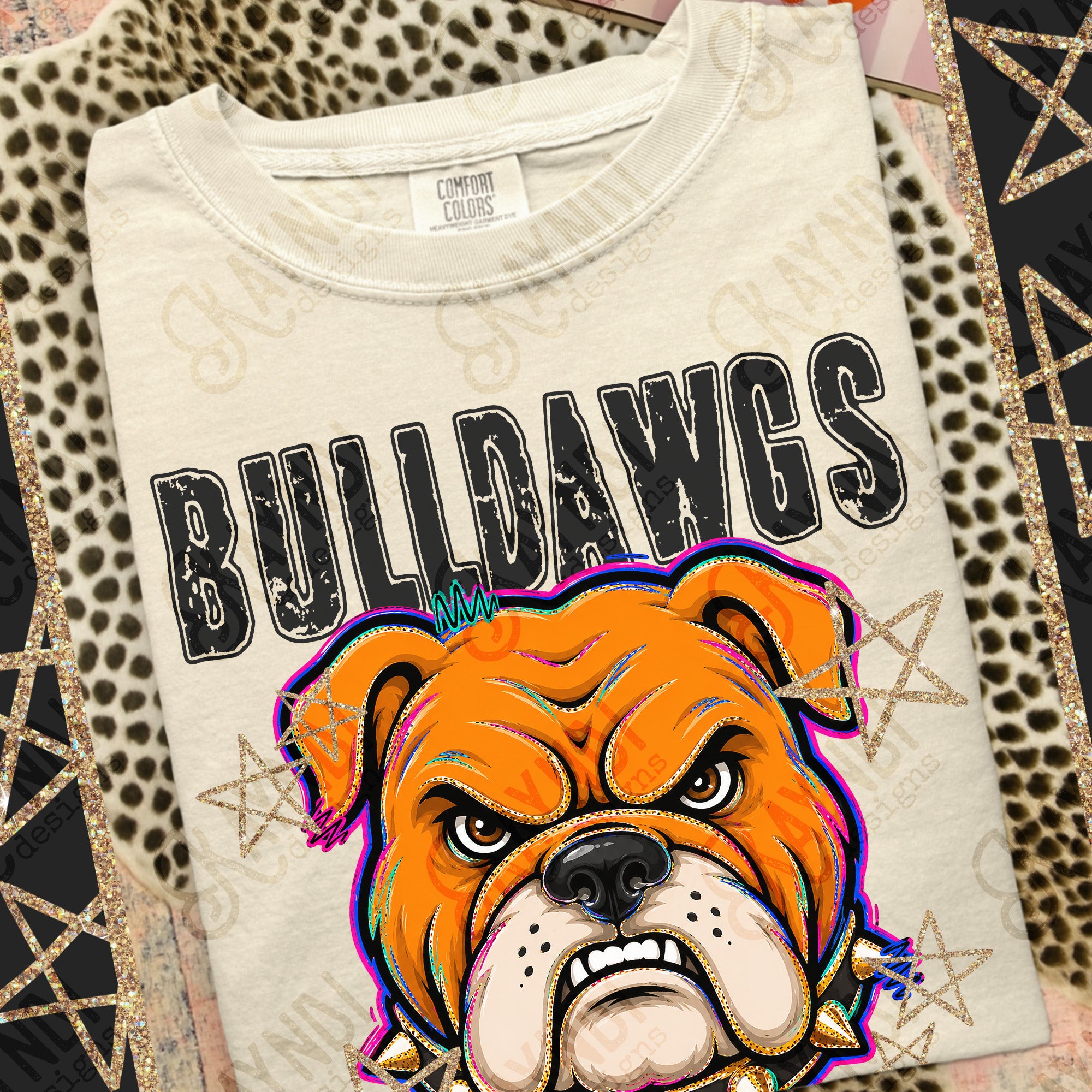 Grunge Varsity Bulldawgs 4 mockup