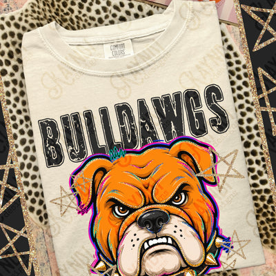 Grunge Varsity Bulldawgs 4 mockup