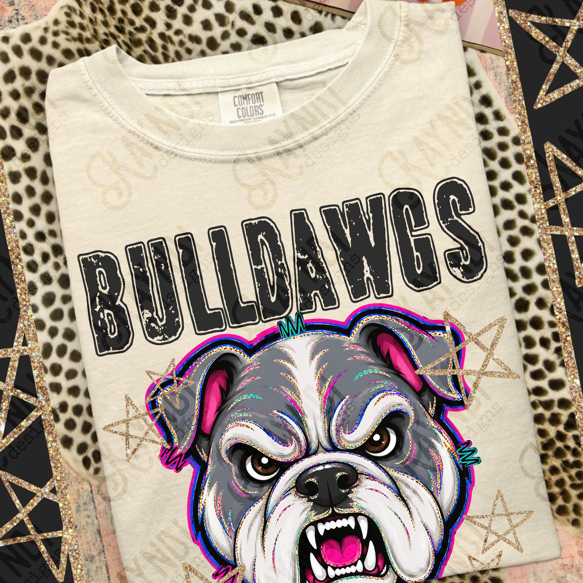 Grunge Varsity Bulldawgs 6 mockup