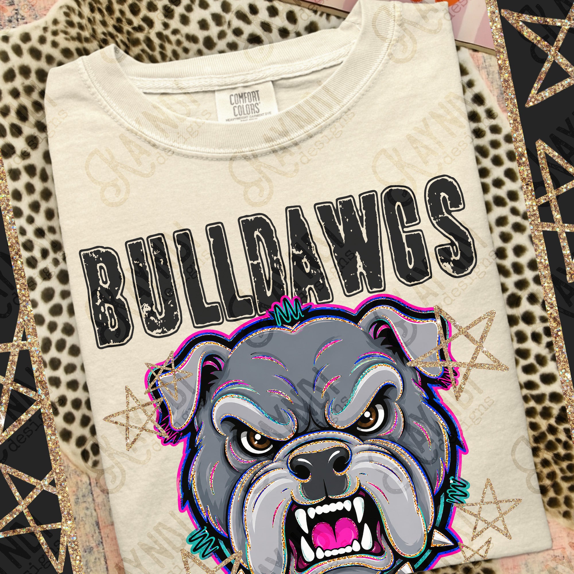 Grunge Varsity Bulldawgs 7 mockup