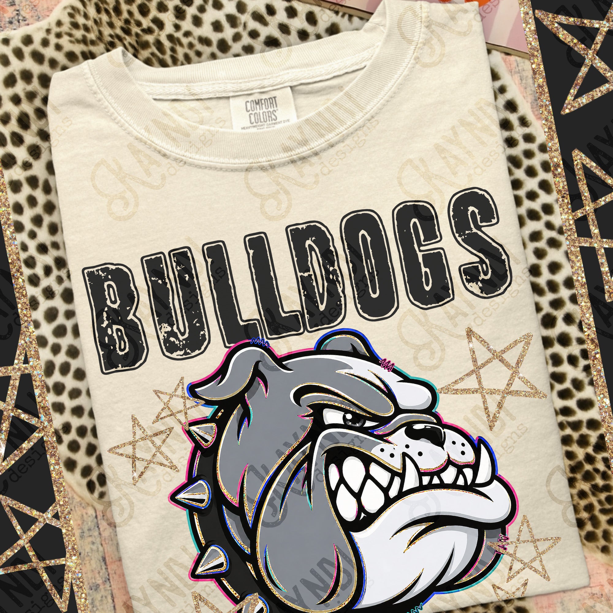 Grunge Varsity Bulldogs 2 mockup