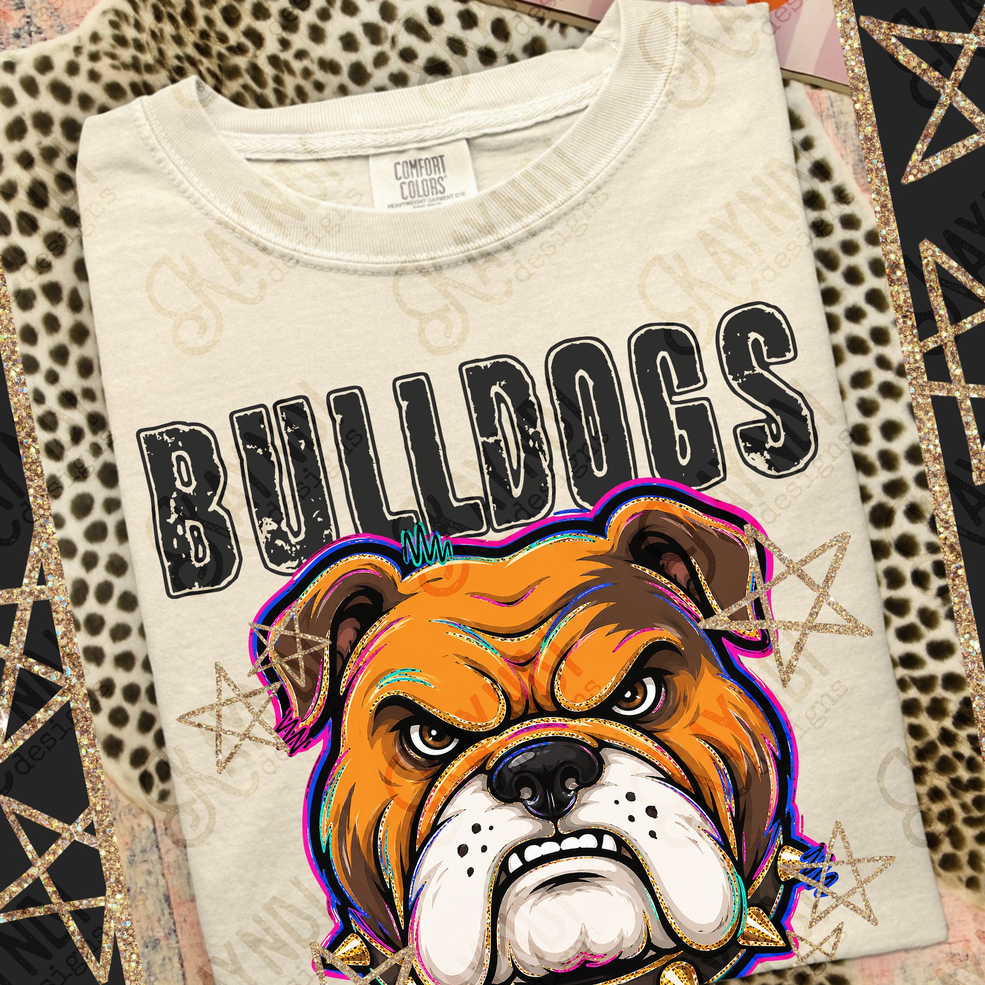 Grunge Varsity Bulldogs 4 mockup