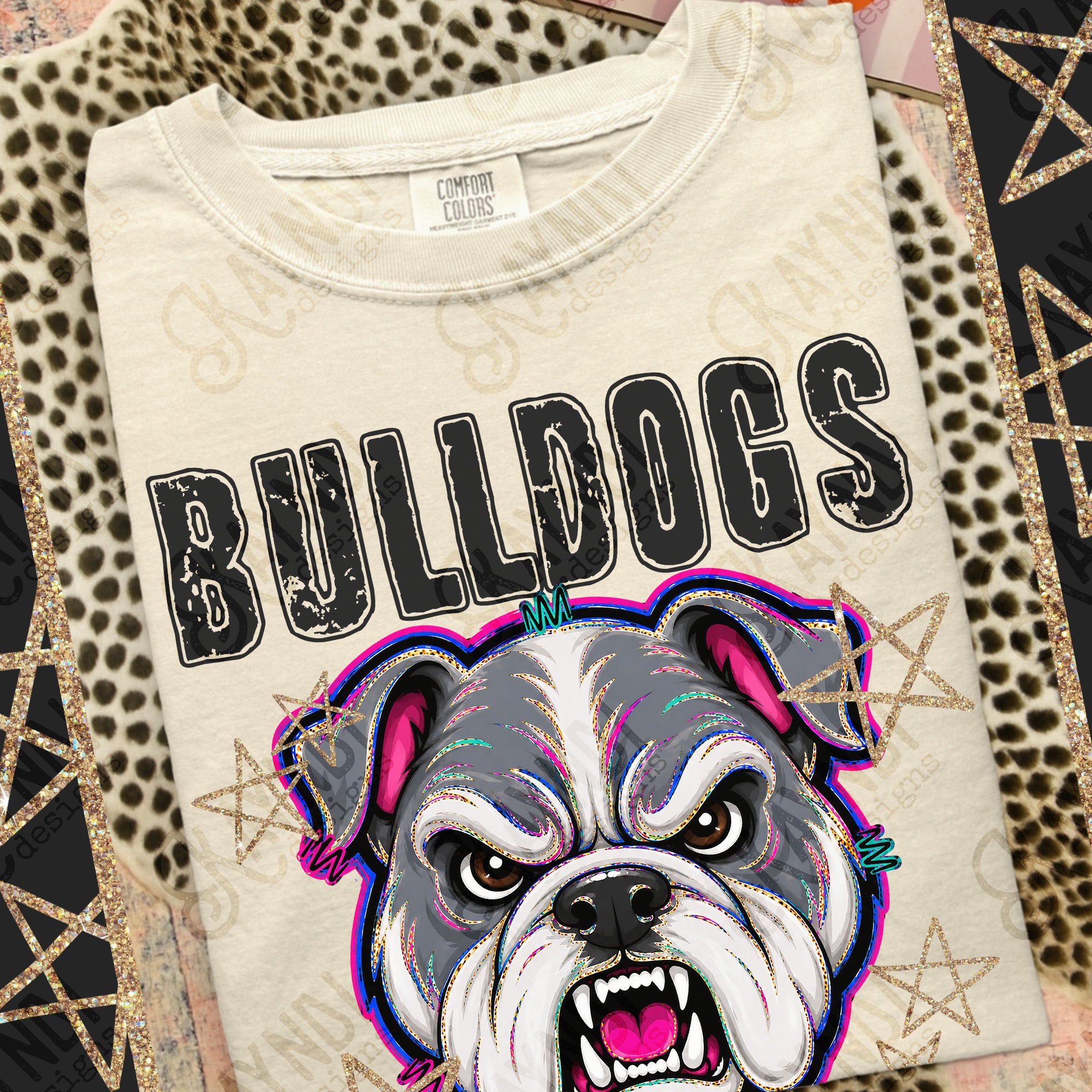 Grunge Varsity Bulldogs 5 mockup