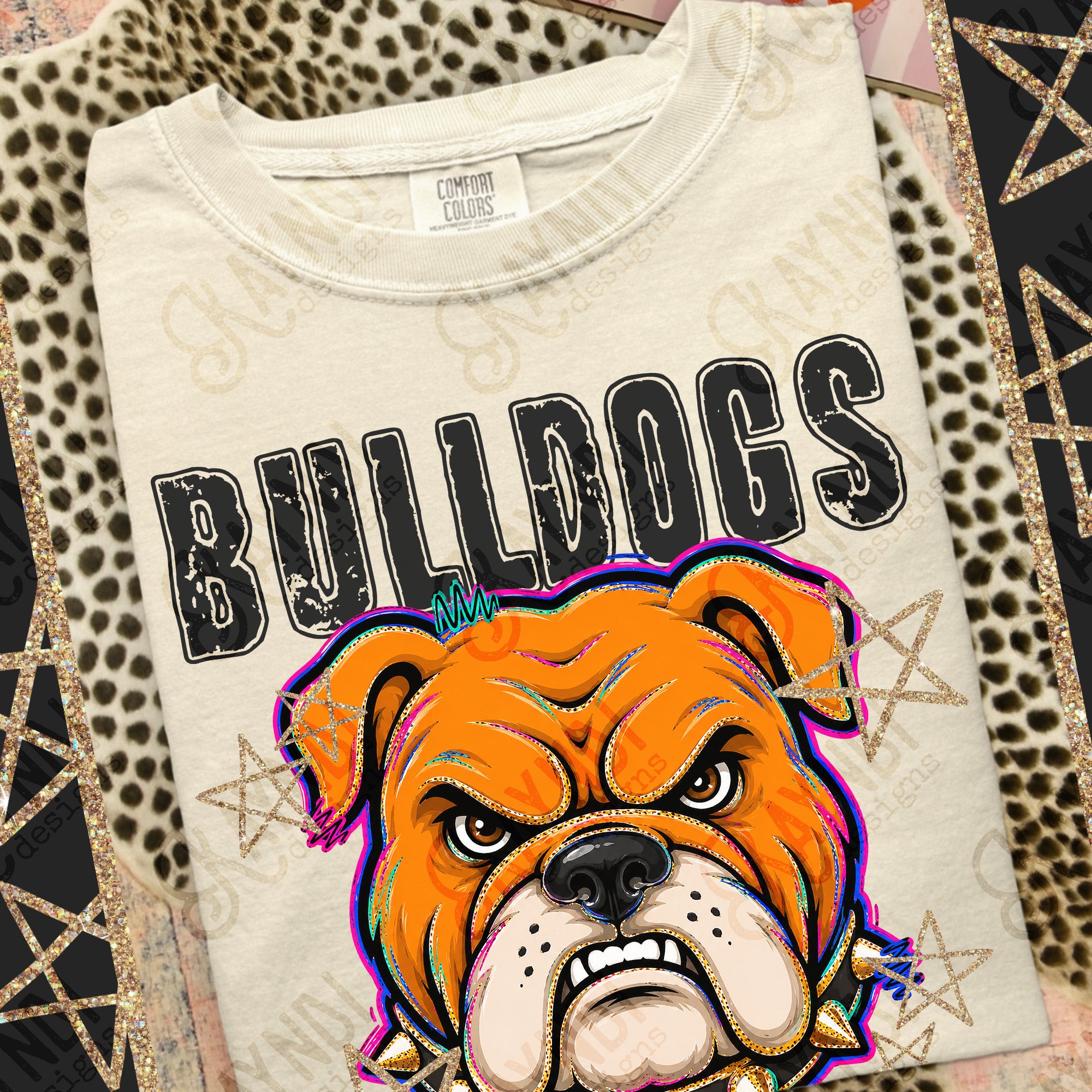 Grunge Varsity Bulldogs 6 mockup