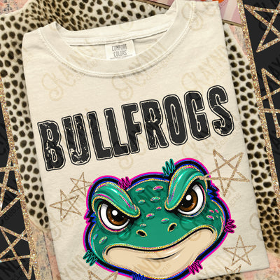Grunge Varsity Bullfrogs mockup